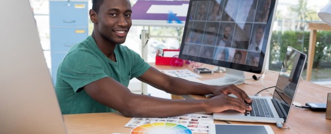 Web Designer Working On A Computer