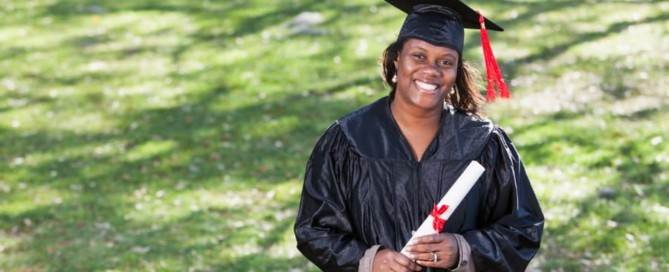 College Graduate Holding Diploma